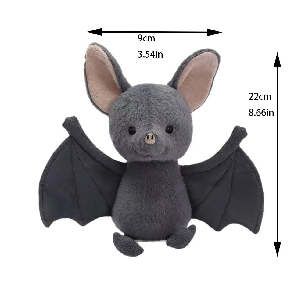 Kartoon 22cm Fledermaus Cartoon Lustiges Design Fledermaus-Plüschtiere Weiche Gefüllte Graue Fledermaus Stofftier Autodekoration – Detail 1