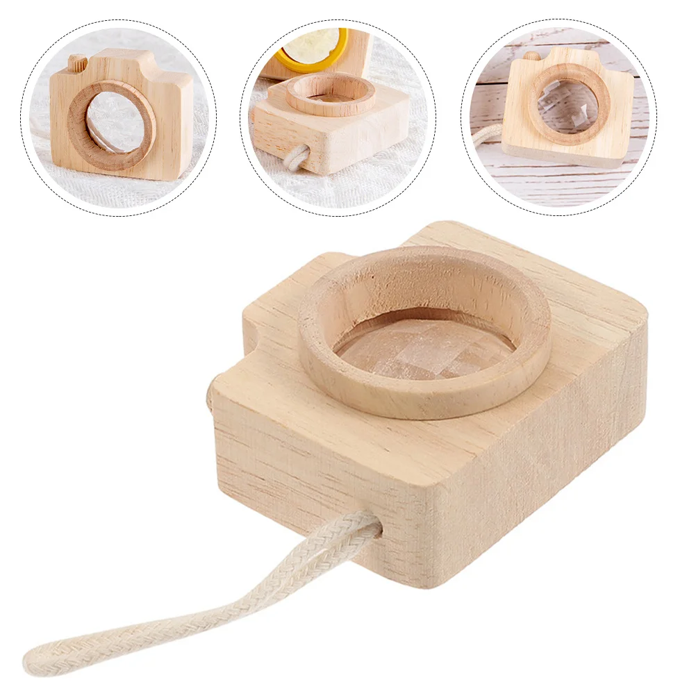 Bambini Caleidoscopio Forma della fotocamera Corda a mano Design Giocattolo educativo Riconoscimento del colore Abilità di osservazione Bomboniera