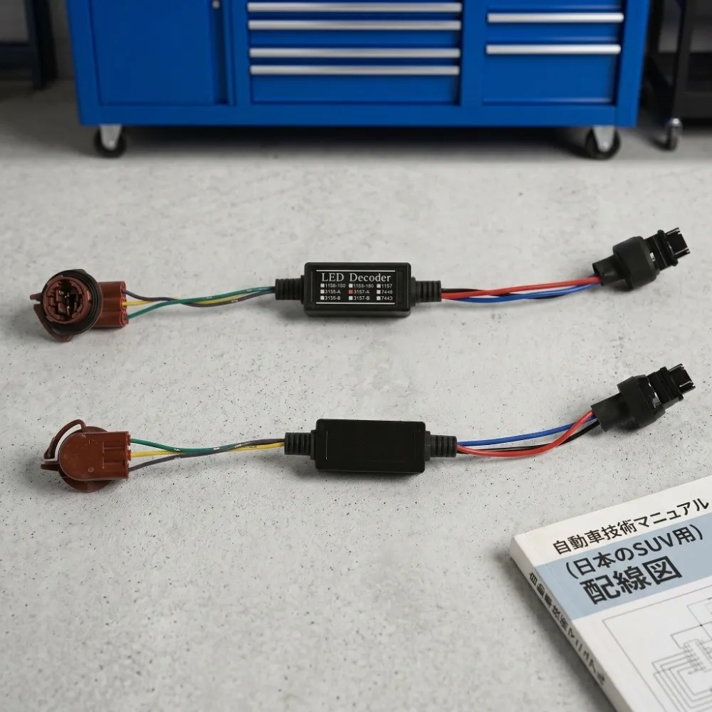 2PCS ABS 3157 LED Decoder Plug and Play No Coding Required LED Load Resistors Plug Anti-Flicker & Hyperflash Universal