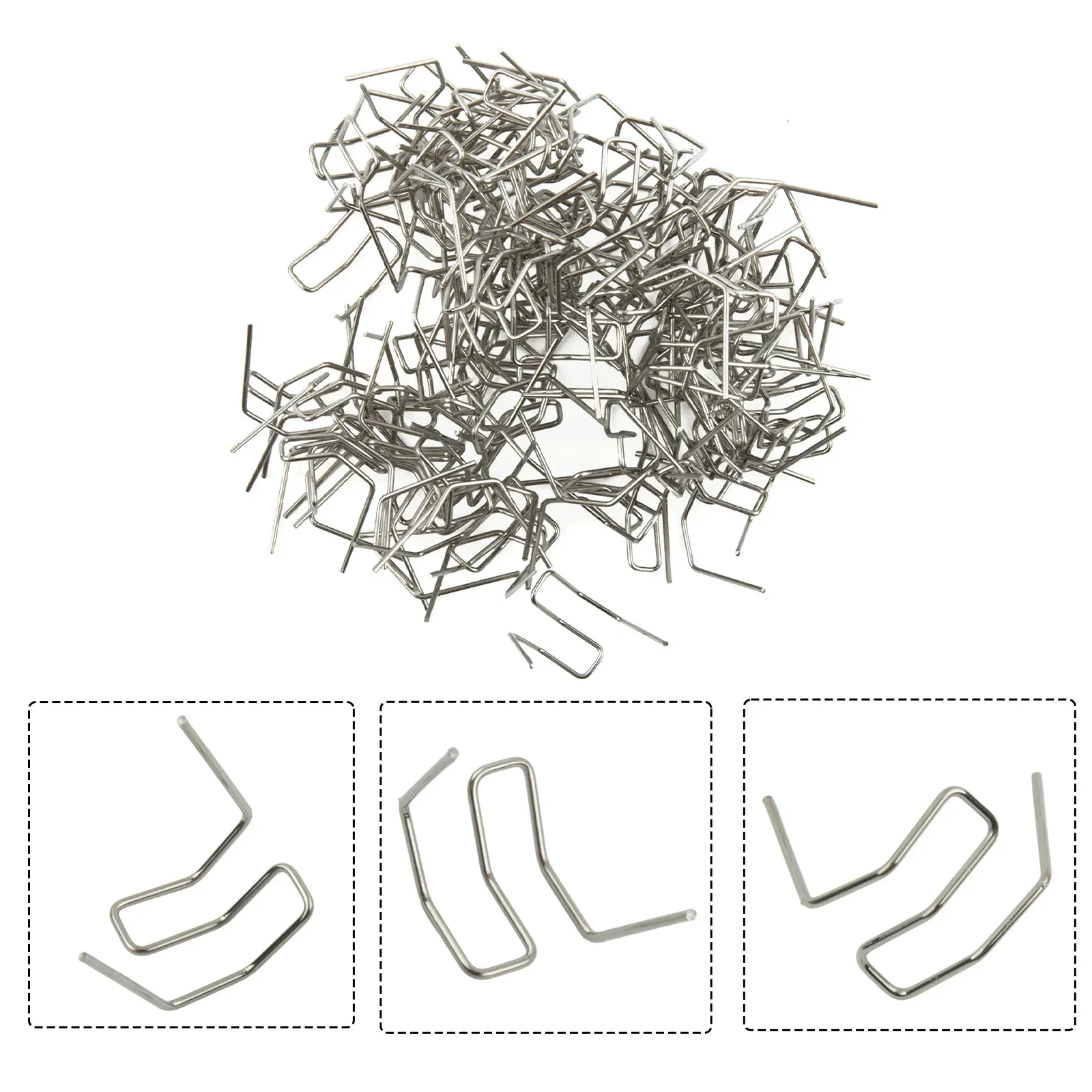 Rvs Hot Nietje Hot Nietmachine Nietjes 100 STKS 0.6/0.8mm Voor Auto Bumper Hoge Kwaliteit Hot Nietjes Zilver