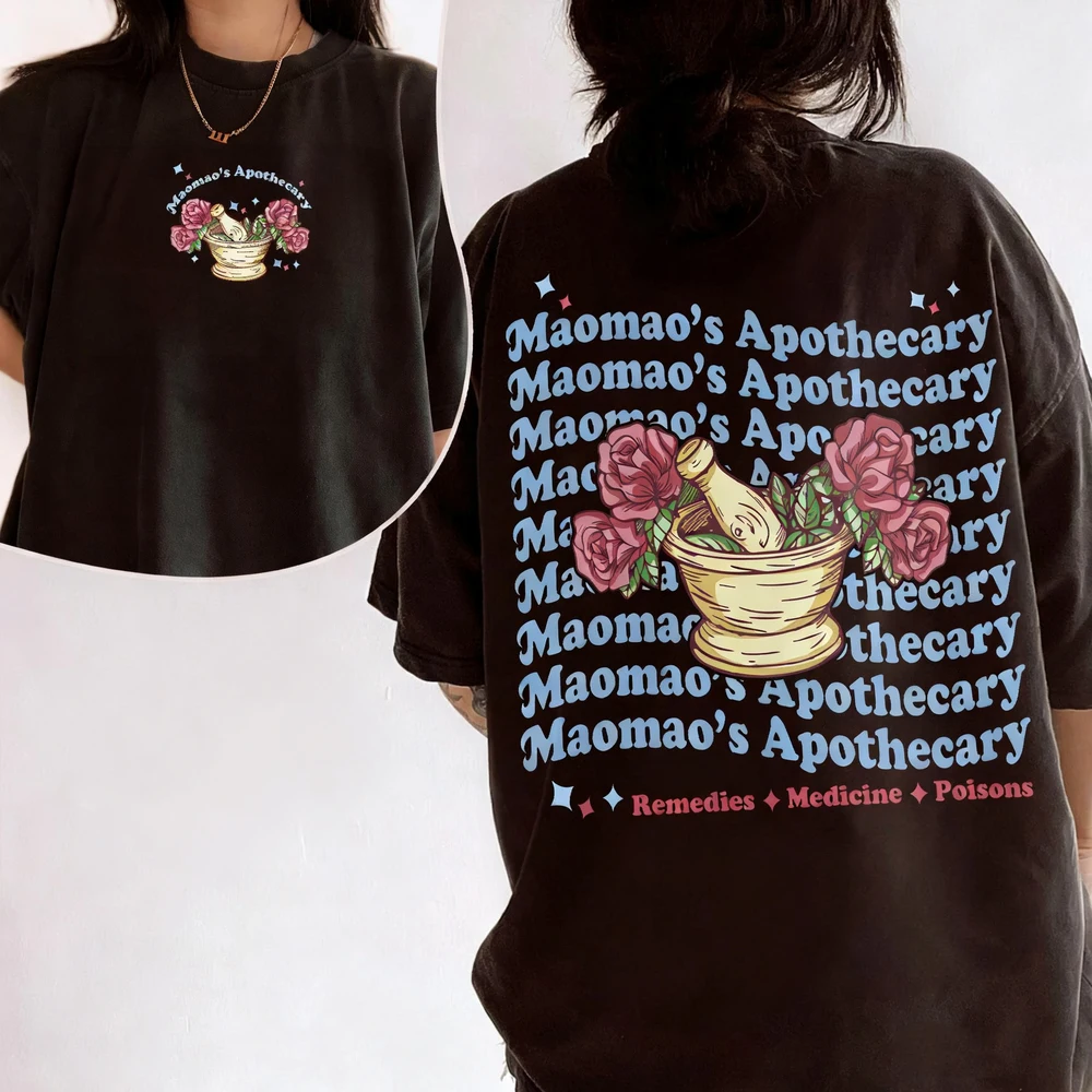 Women Cotton T Shirt Mao Mao's Apothecary Kawaii Shirt Cute Anime Graphic Tee Aesthetic Witchy Apparel Fashion Crop Tops