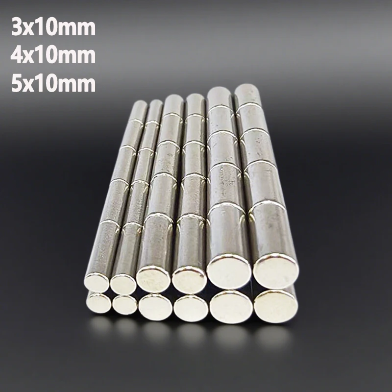 

10-200pcs Round Magnet 3x10 4x10 5x10mm Garage Tool Whiteboard Kitchen Fridge Office Refrigerator 3*10 4*10 5*10mm Accessory