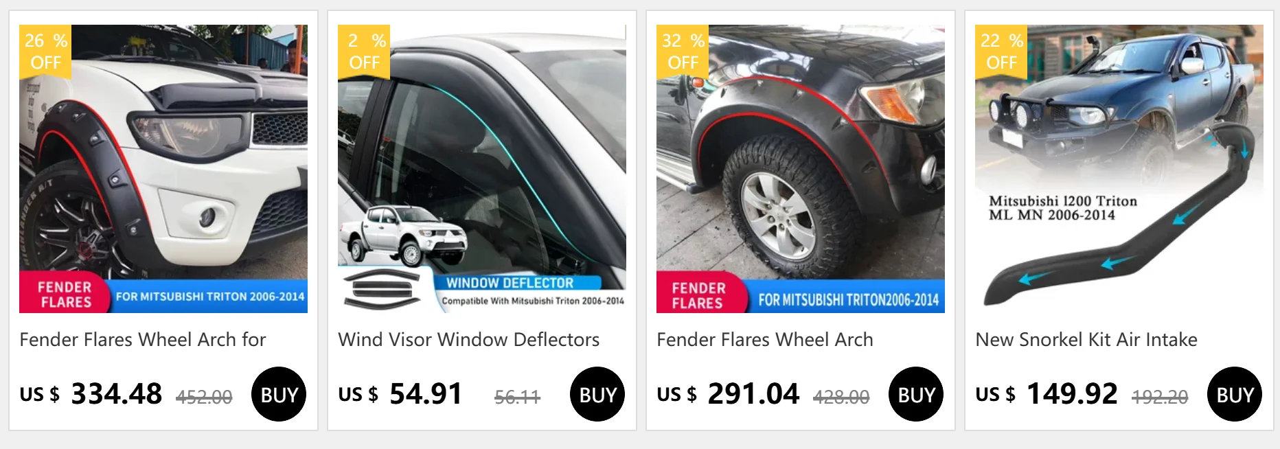 Wind Visor Window Deflectors for Mitsubishi L200 2006-2014 Mitsubishi Triton Double Cab 4PCS Black Smoke Car Styling