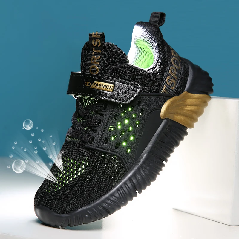 

Children Sneakers for Boys Mesh Breathable Running Sports Shoes Kids Girls Flat Casual Shoes Comfortable Walking Footwear