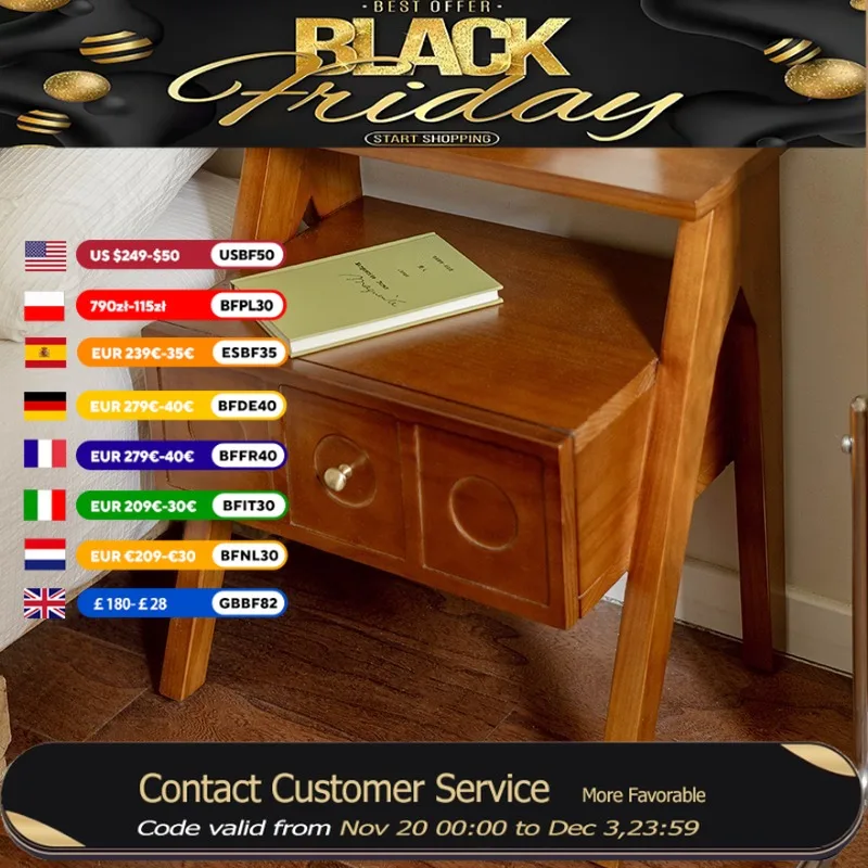 

Rustic Organizer Nightstands Nature Wood Storage Vintage Bedroom Bedside Table Drawer Room Stuff Mesa De Cabeceira Furniture