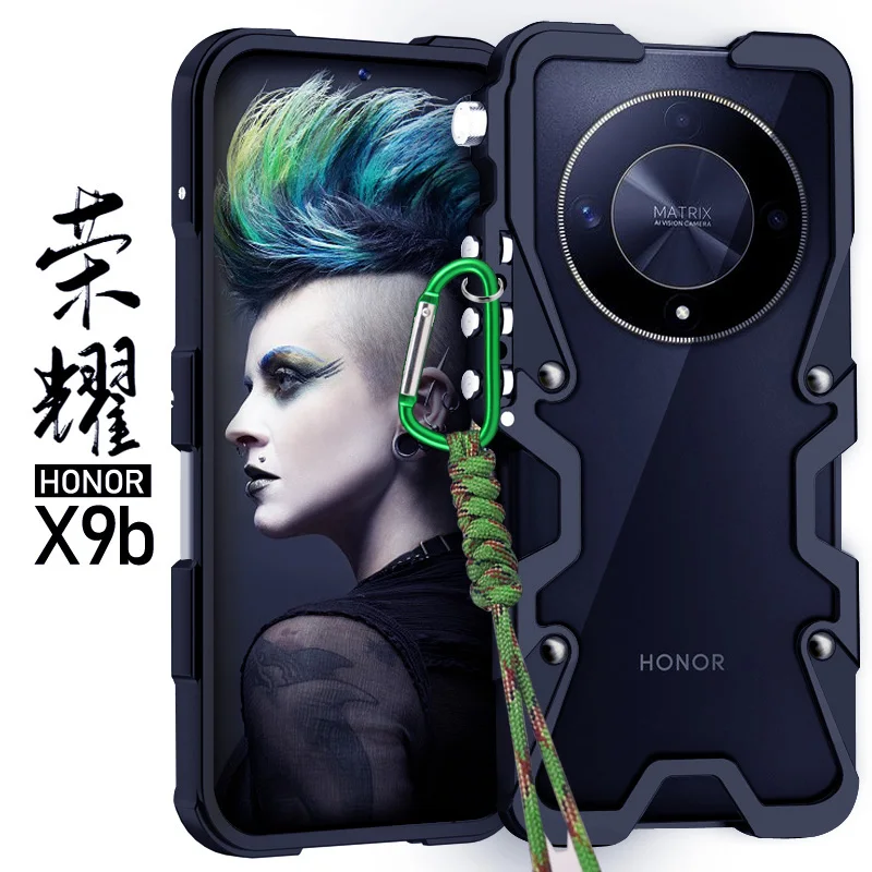 Zimon الفاخرة درع معدن الألومنيوم الهاتف الوفير ل الشرف X70i X60 X60I X50 X50I X40 X40I X30 X9C X9B X9A X8C X8A GT pro Plusبرو غطاء الميكانيكية بحتة اليدوية الجمجمة #5