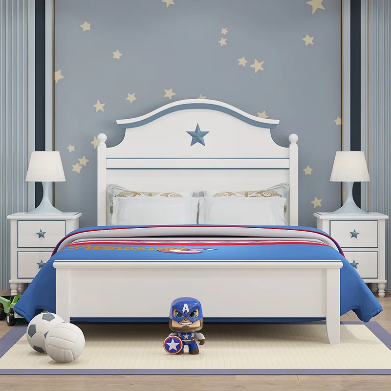 Children's Furniture American Children's bed Boys single bed solid Wood Children's Room Furniture set Young Little Girl Princess