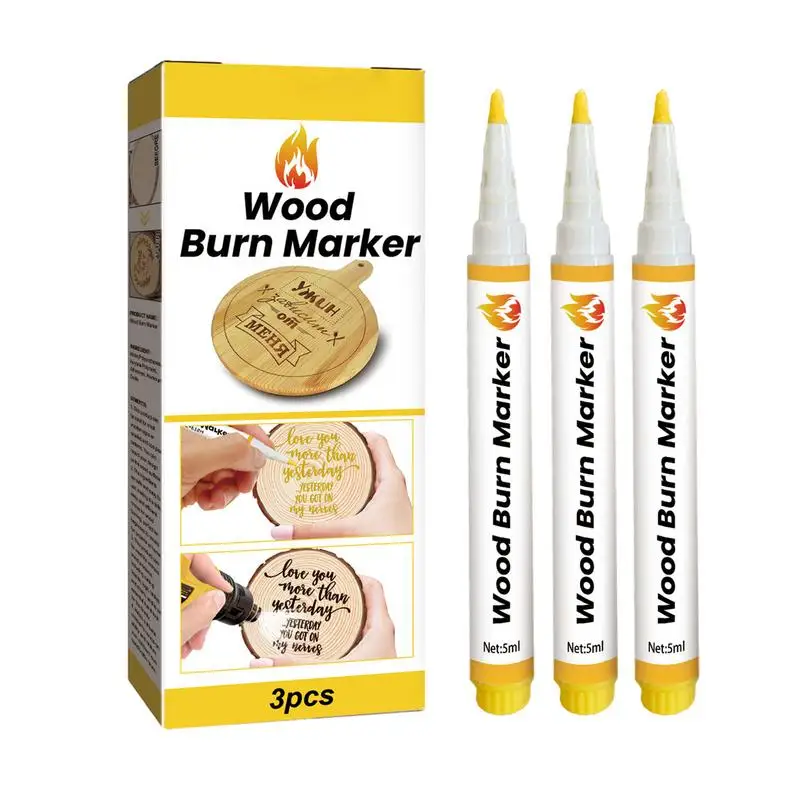 Scorch Pen 3pcs 5ml Wood Burner Pen DIY Creative Innovative Craft Tools For Beginners Crafts Arts