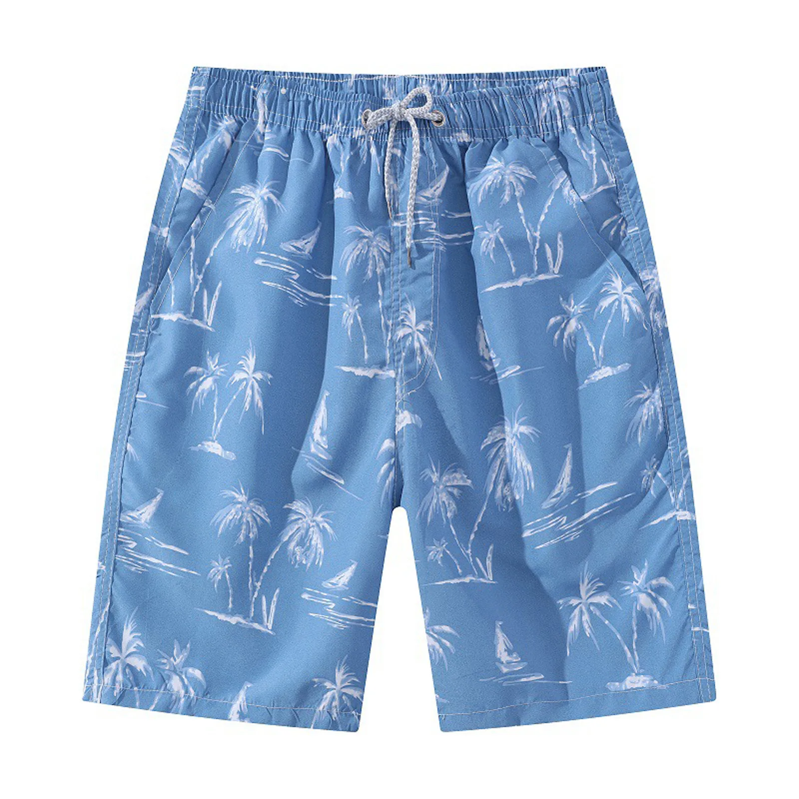 Pantalones informales con estampado de Color para hombre, pantalón de trabajo en la playa con bolsillo para exteriores, ropa de playa, bañadores hawaianos de verano, Pantalones Retro 2024