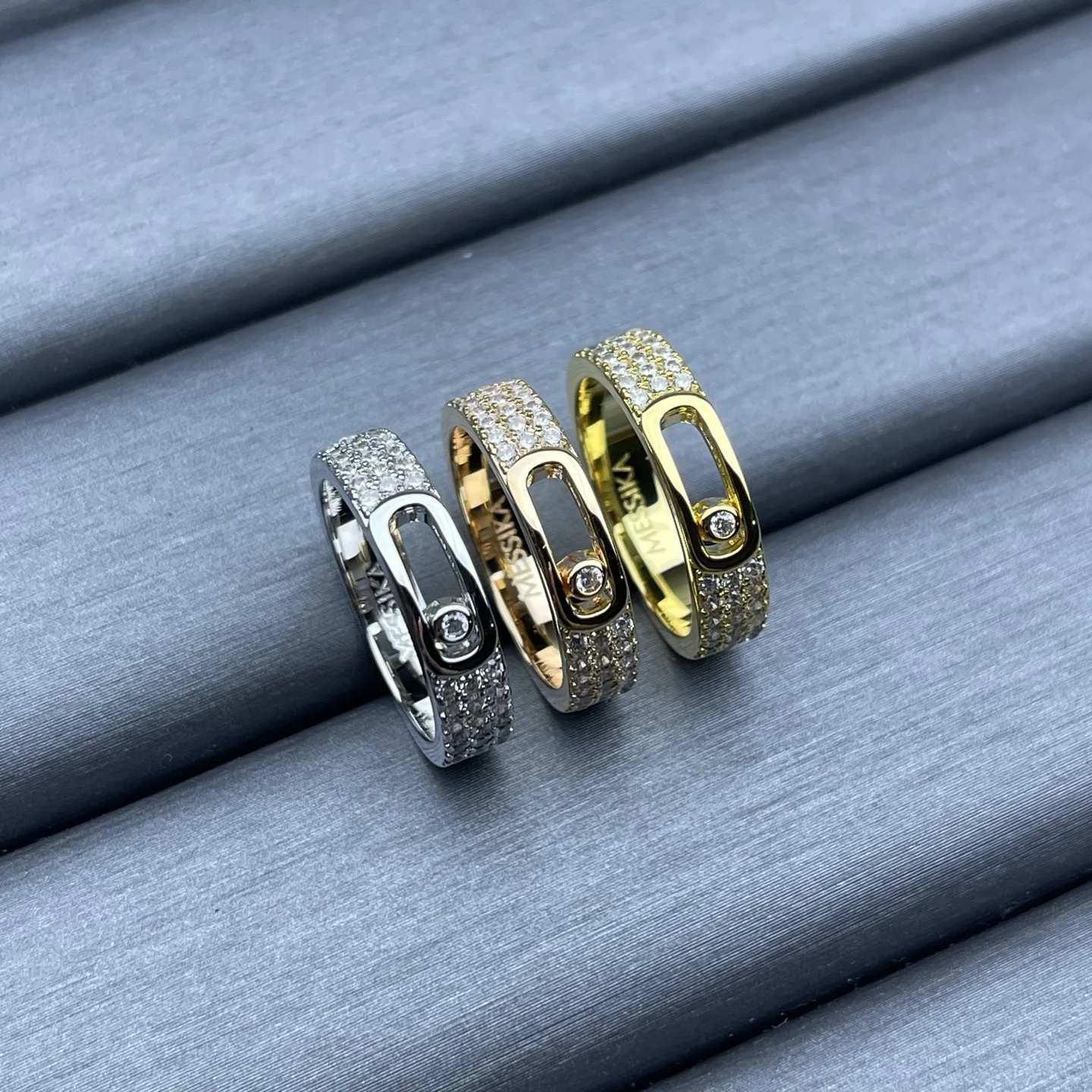 Trendy Stainless Steel Rings for Women Man CZ Rhinestones Female Rose Gold Color Finger Ring Wedding Engagement Party Jewellery