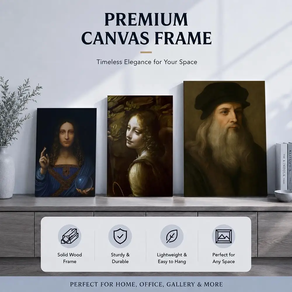 Renaissance Artist L-Leonardo da VinciS Framed Wall Painting Framed Poster Wall Decor – Complements Any Wall Ambiance