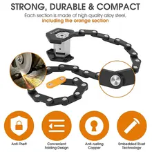 Foldable Bicycle Chain Lock High Security #2