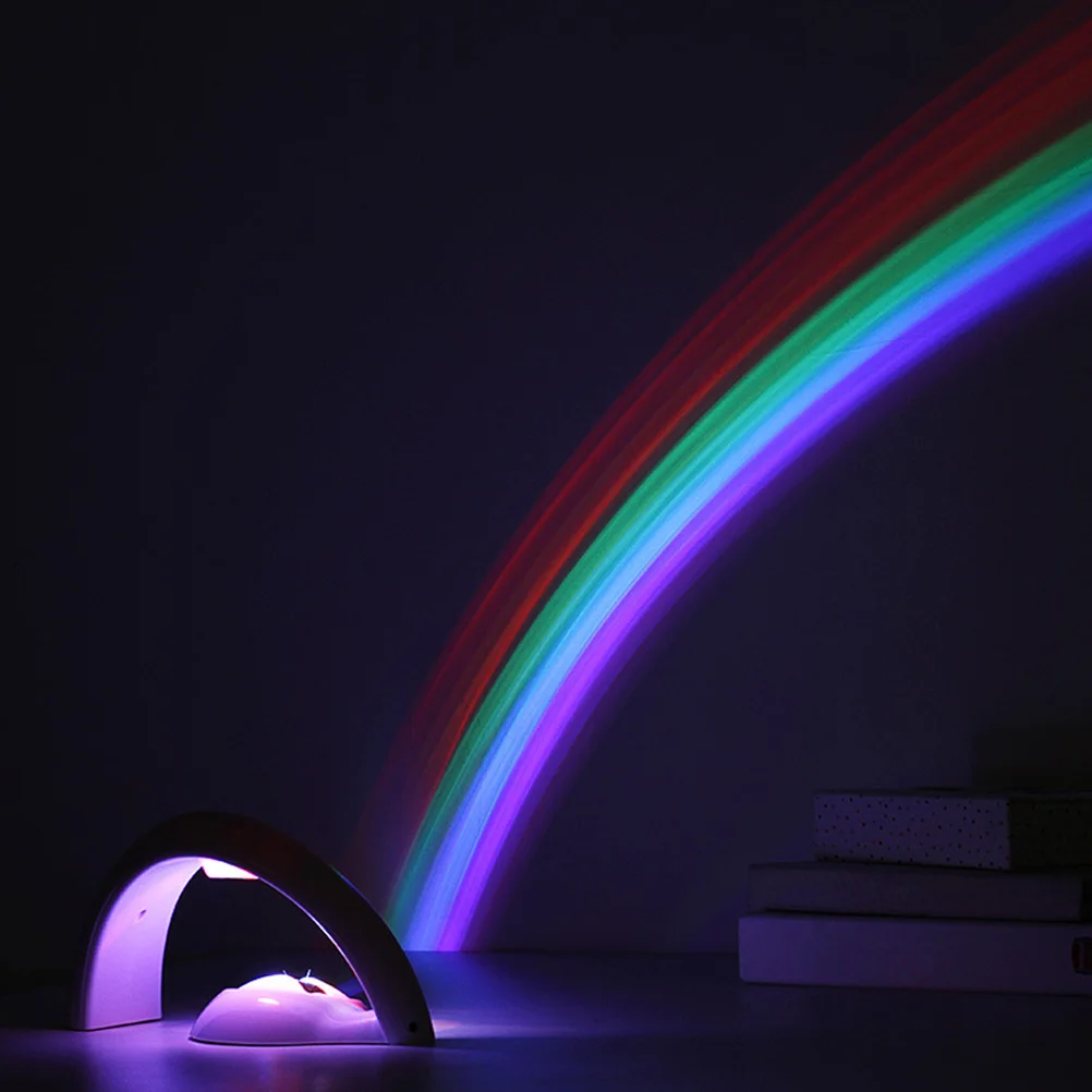 2 وضع قوس قزح مصباح إسقاط Led ضوء الليل للأطفال تعمل 4 Aaa سطح المكتب ديكور غرفة اللعب الفصول الدراسية وقت النوم