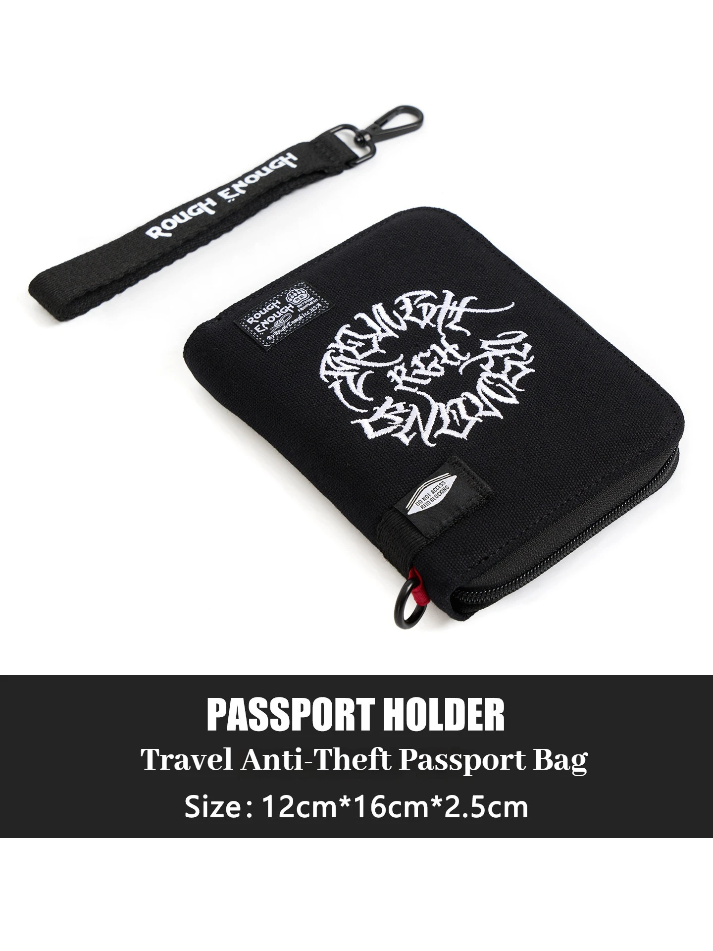 RGH Men Anti‑RFID Multi‑Passport Holder, All‑in‑one Travel Wallet for Tickets ID Card Document Storage