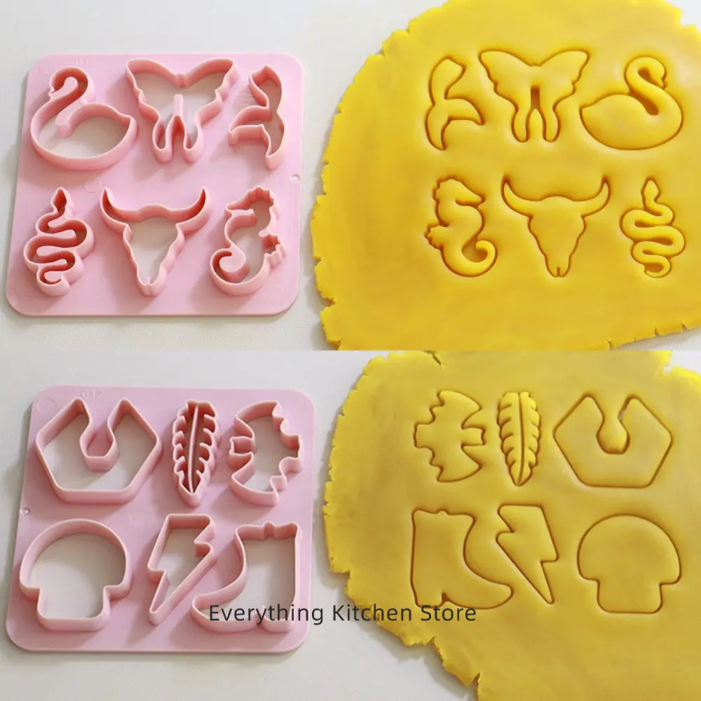 6 типов/комплект, полимерные серьги-гвоздики, 0,4 мм