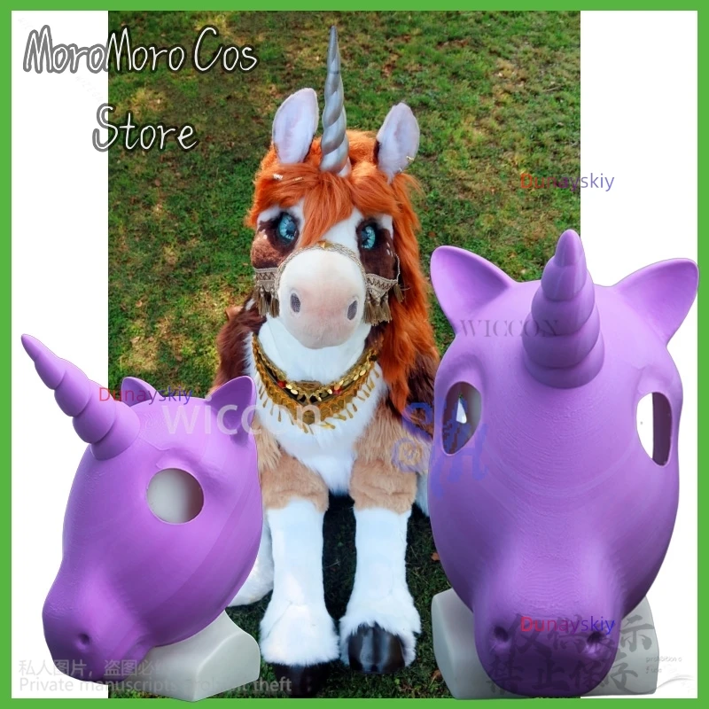 

Пушистый комбинезон Kawaii 3D полилуактическая кислота, основа для головы, череп, милая маска, аниме, единорог, головные уборы для косплея, аксессуары «сделай сам», Cos по индивидуальному заказу