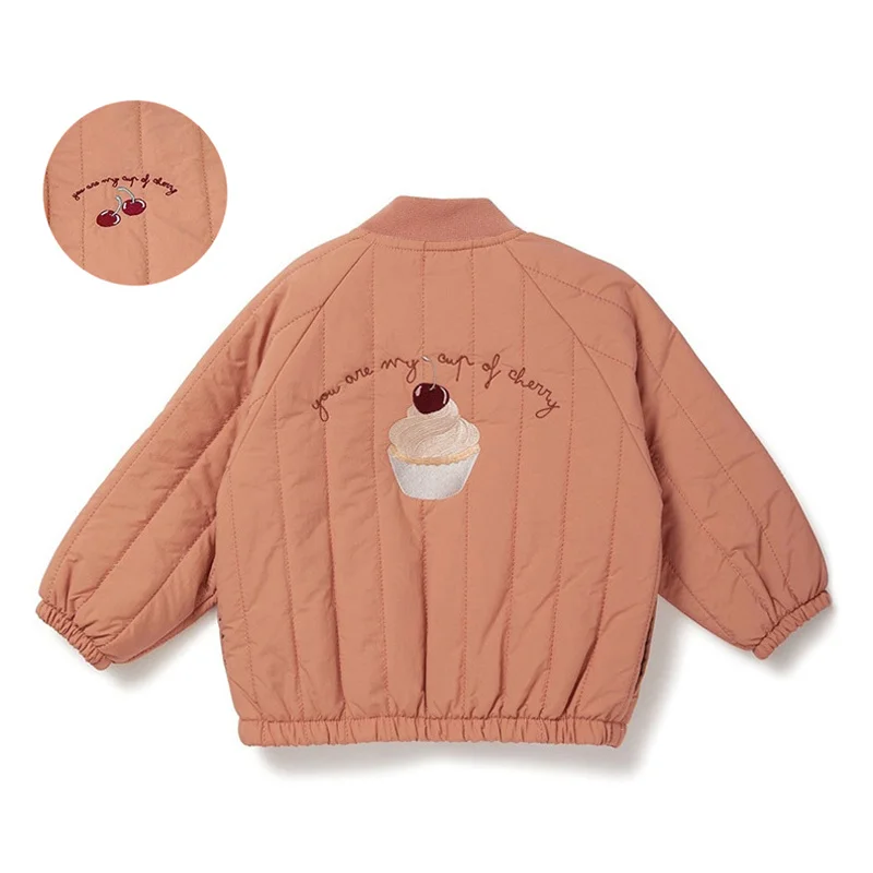 Mode kinderjassen herfst lente borduurwerk fleece jassen voor kinderen 1-7 jaar peuter jongen meisje bovenkleding