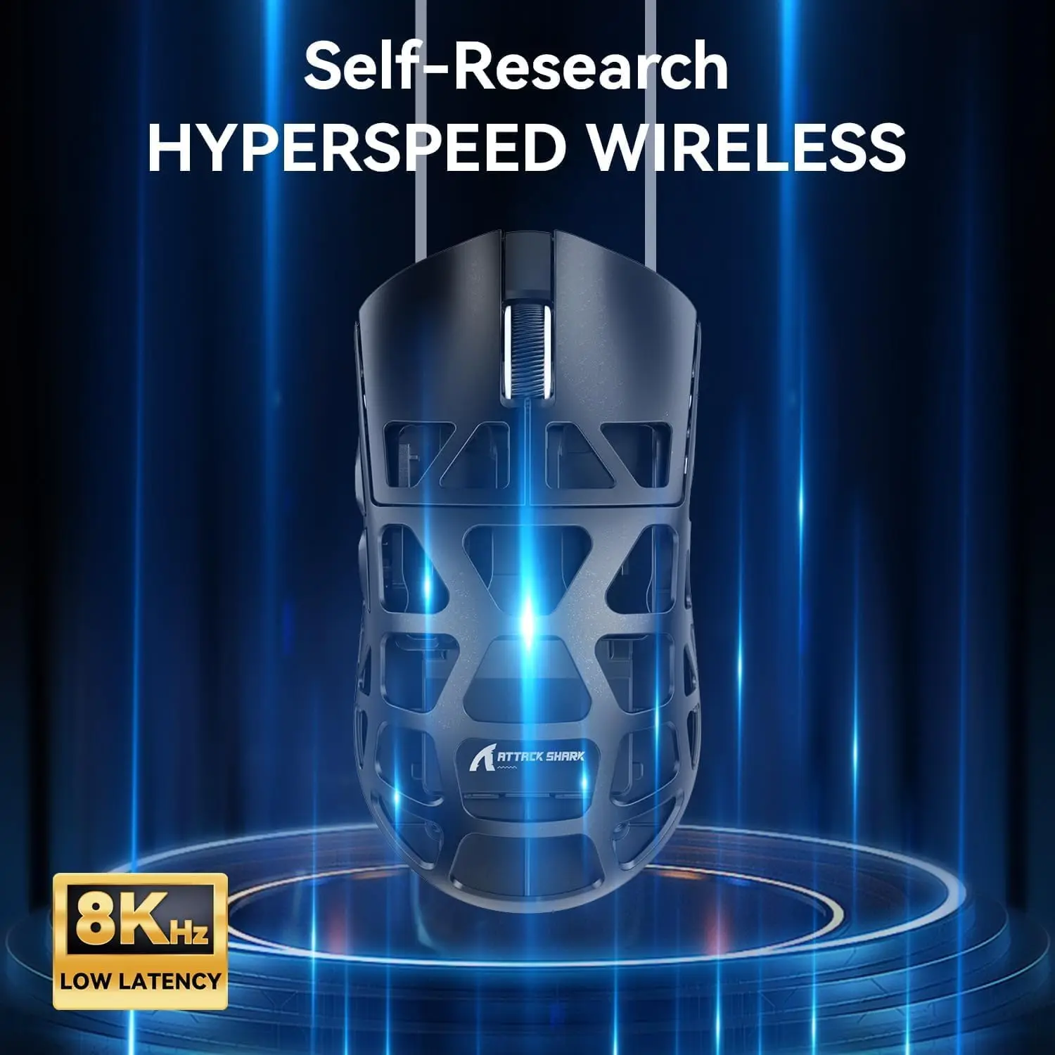 ATTACK SHARK R3 8KHz Magnesium Alloy Mouse, Sensor PixArt PAW3395, hingga 26000 DPI, 2.4G/BT/Berkabel, superlight 46g, untuk PC/Mac