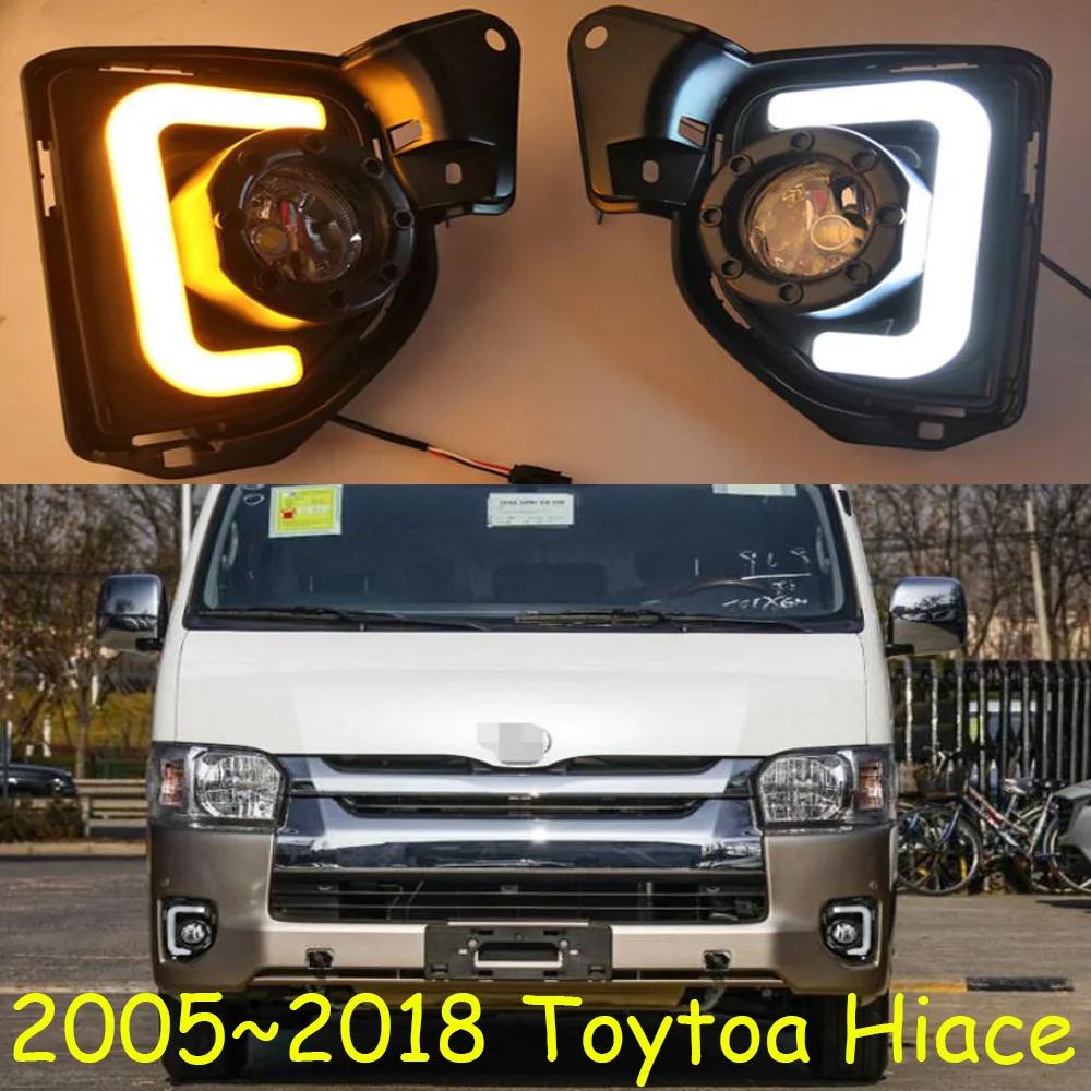 

1set LED Daytime Running Lights For Toyota Hiace Car Accessories 2014~2018year Hiace Front Fog Lamp Drl Bumper Light