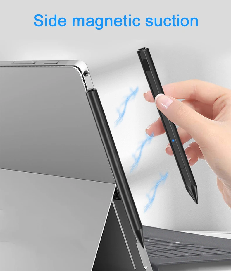 Imagem -02 - Caneta Stylus Magnética para Microsoft Surface Pro x Surface go Livro Laptop Studio Smart Pen Tilt Palm Rejeição Touch Drawing Pen para hp Surface Pen Laptop