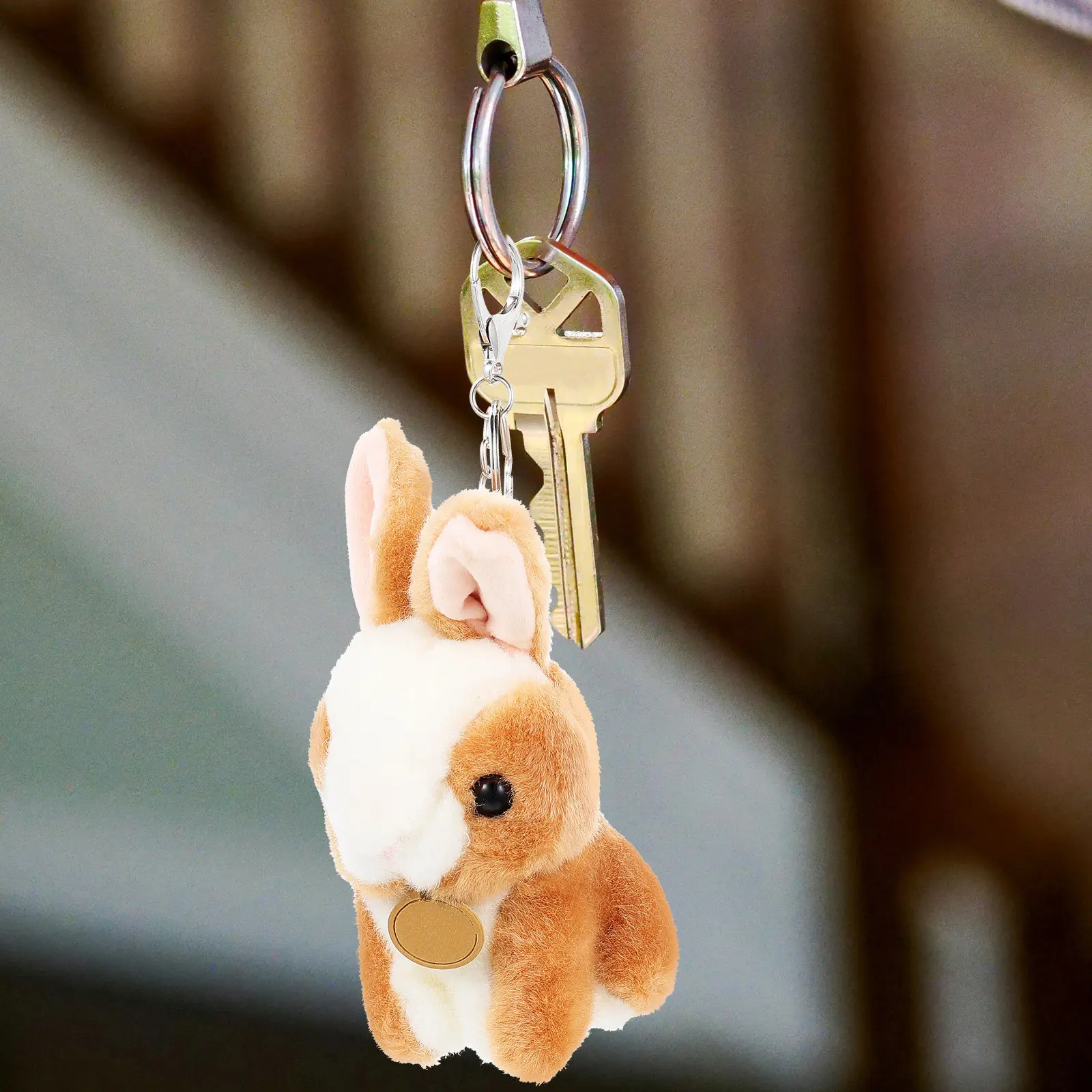 

Брелок-кролик: портативный подвесной декор, милый кролик-подвеска для сумки, креативный брелок-шарм для рюкзака и сумочки