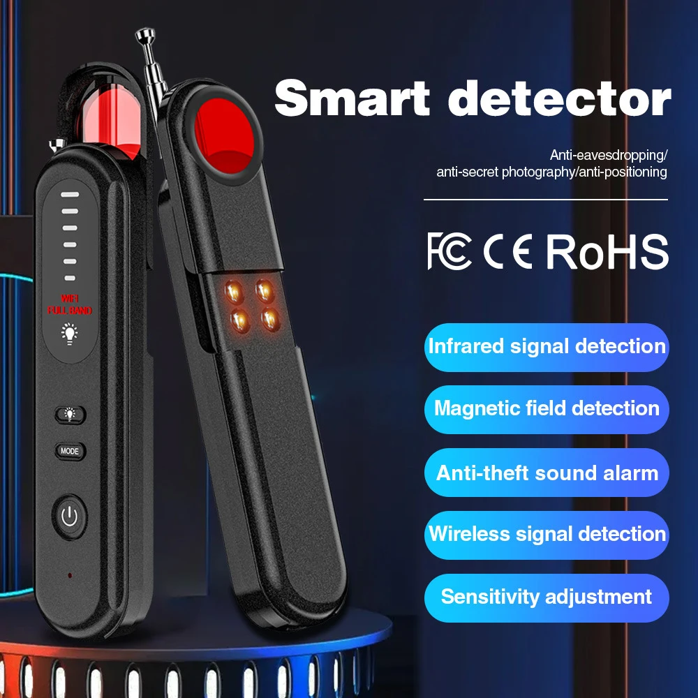 

T01 Anti Camera Detector Upgraded Anti Spy Gadget GPS Tracker Finder Bug Detector Wireless RF Signal Infrared Scanner