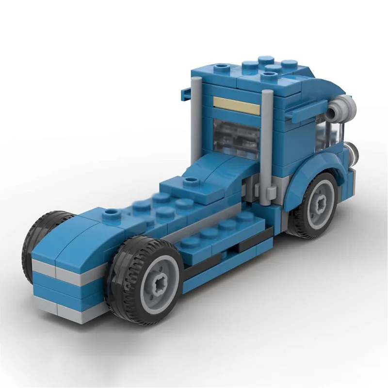 รถแข่งโมเดล MOC ตัวต่อแบบประกอบเอง รถบรรทุกแข่งแบบหนัก ของเล่นเทคโนโลยีแบบโมดูลาร์ ของขวัญวันหยุดสำหรับเด็ก ชุดประกอบของเล่น