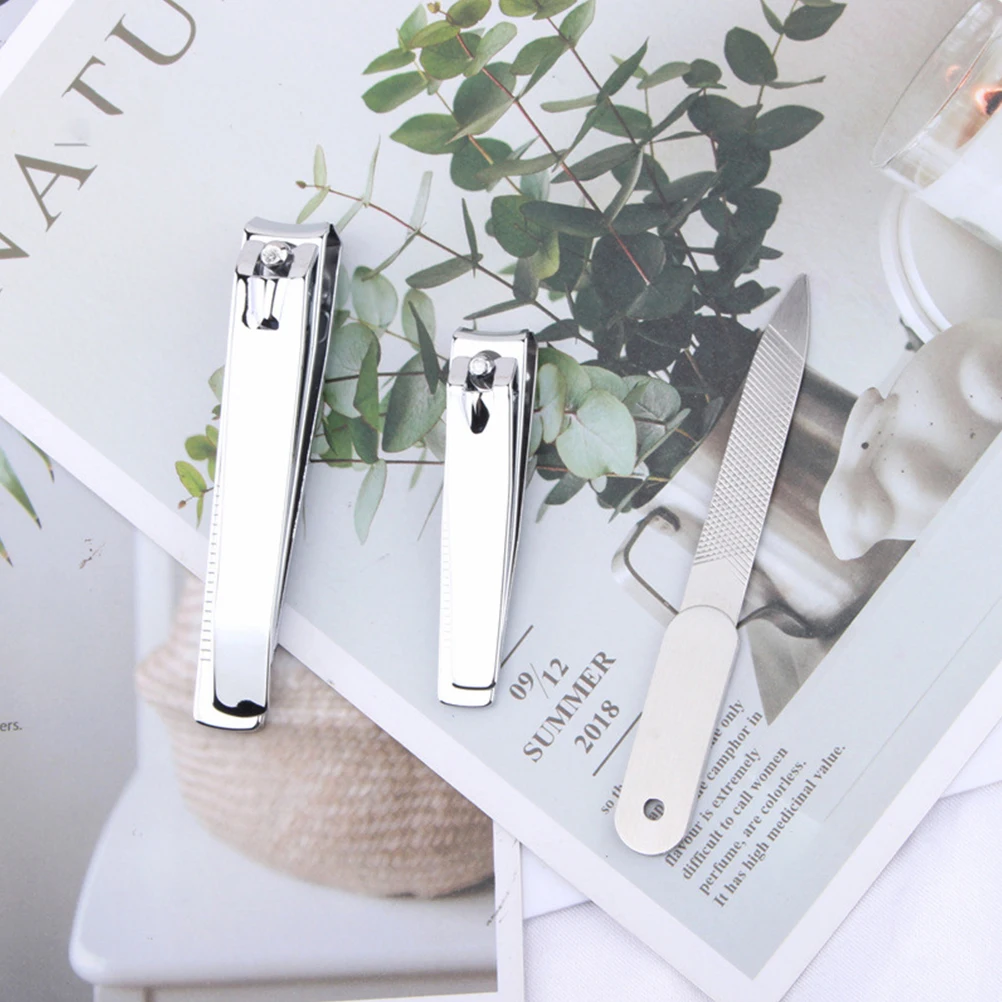 

3pcs Manicure Set Nail Cutter Tools Durable Ergonomic Design Quick Nail Trimming Kit For Daily Use Perfect Gift Files Clippers