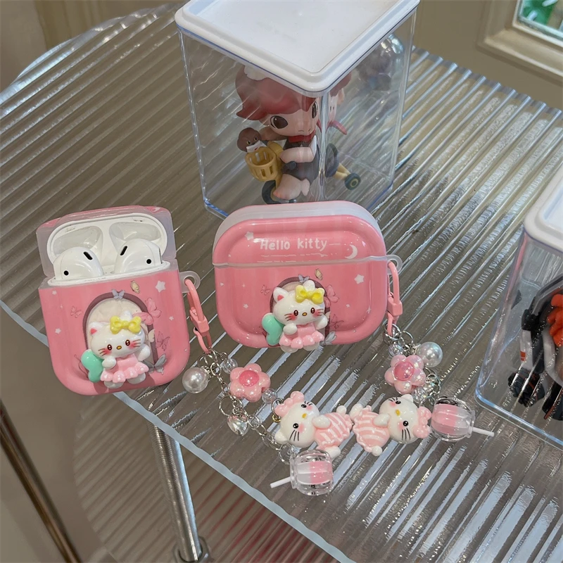 MINISO Sanrio Hello Kitty Earphone Cover For Apple AirPods 1 2 3 Generation Airpods Pro/Pro2 Wireless Bluetooth Headphone Case