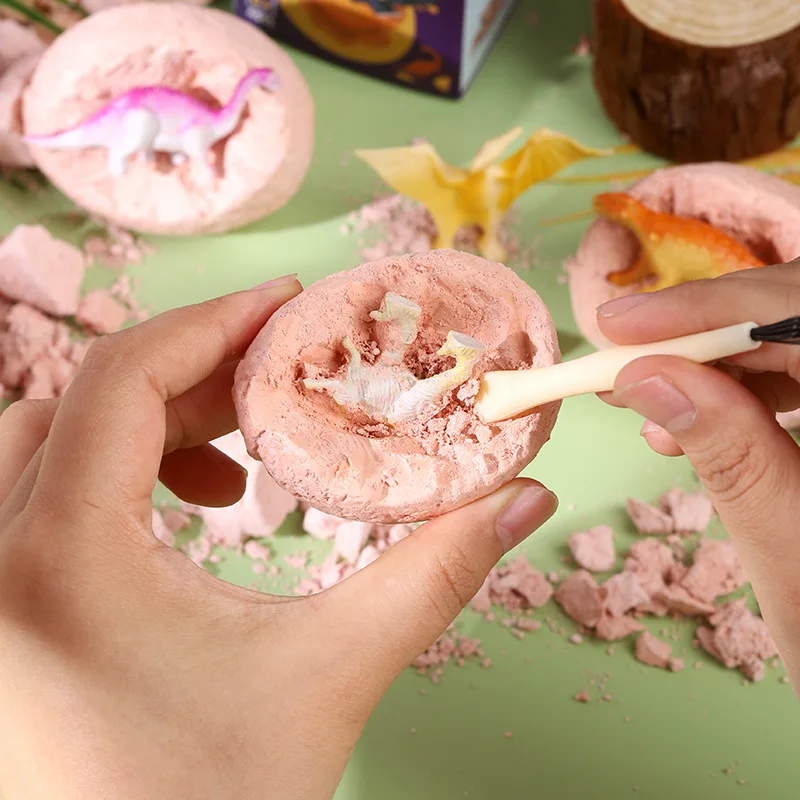 

Children archaeology dig dinosaur eggs toy dinosaur fossils Boys and girls diy handmade blind box dig earth dig treasure