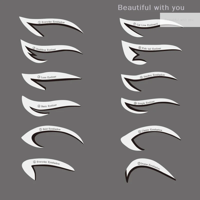 Eye Makeup Stencils Sticker Card Eyeliner Template Eyeliner Eyeshadow 3 Minute Lazy Shaping Tool Styling Drawing Guide New Style