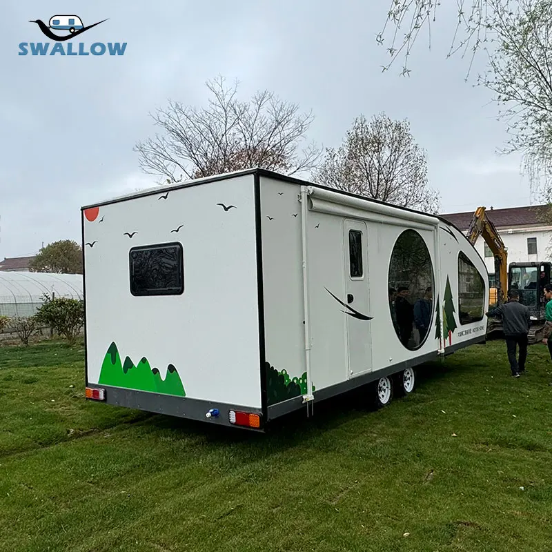 حار بيع الفولاذ المقاوم للصدأ على الطرق الوعرة قافلة مقطورة معدات التخييم المطبخ الخيام الصانع للبيع #5