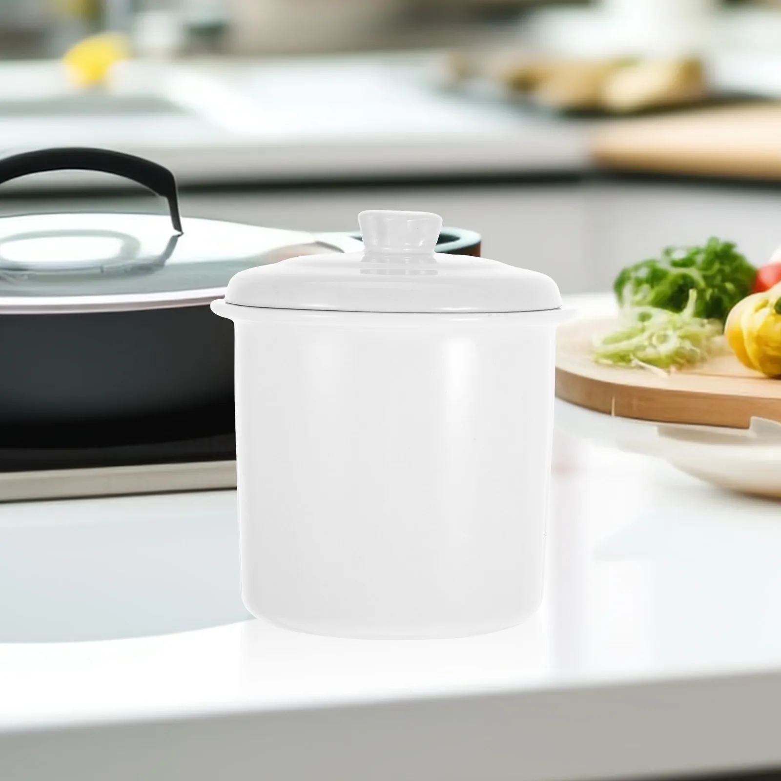 Elegant French Butter Dish with Lid Ceramic Porcelain Butter Crock for Countertop Refrigerator Fresh Spreadable Holder 0.65 L