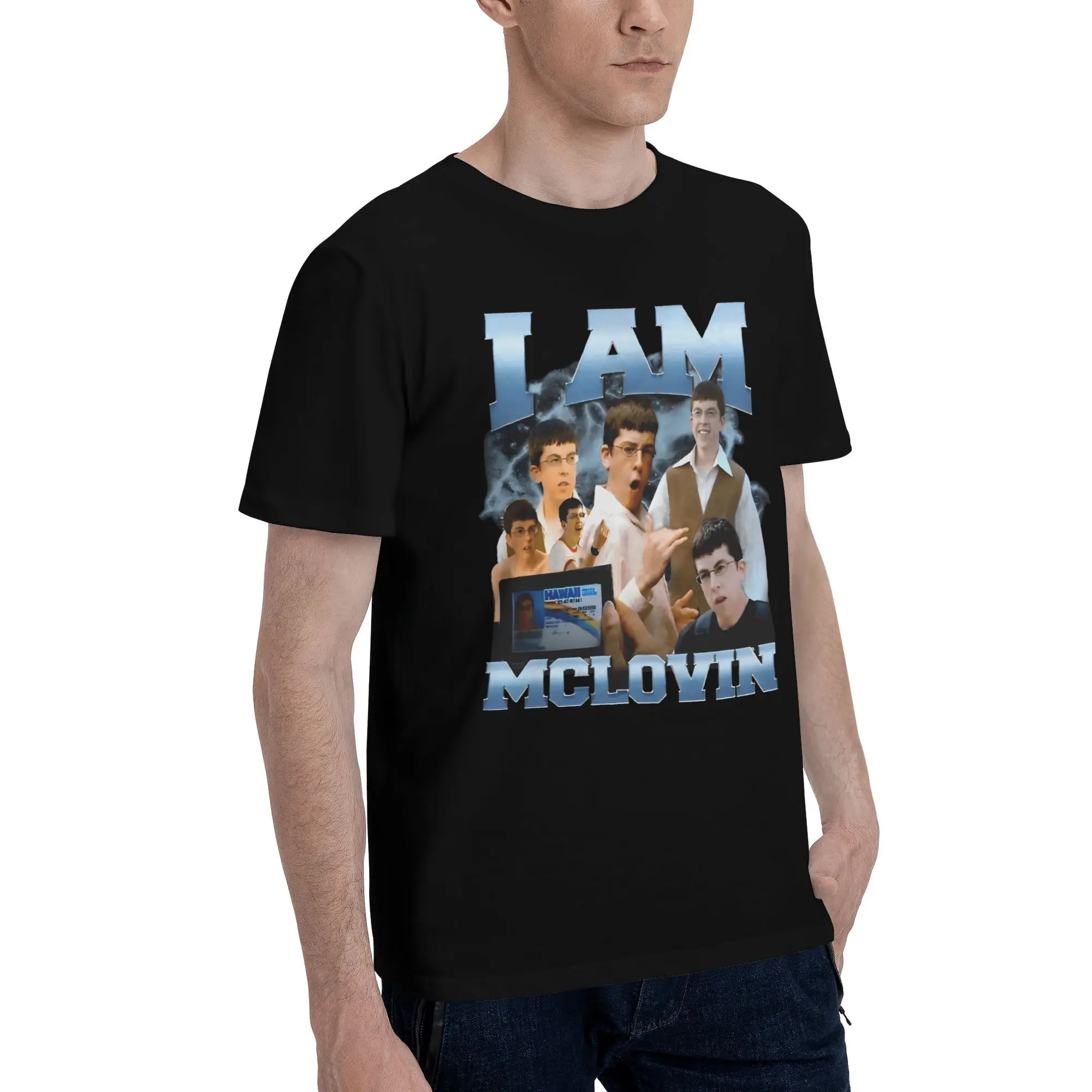 Mclovin T Shirt Summer Character Y2K Retro T Shirts Pure Cotton Fashion Tee Shirt For Male Short Sleeve Casual Top Tees
