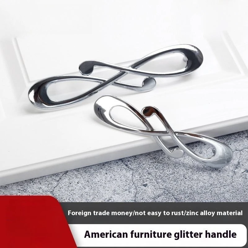2 قطعة الطراز الحديث سبائك الزنك مقبض درج الباب النمط الأمريكي الأثاث إكسسوارات الأجزاء الداخلية للكمبيوتر خزانة خزانة #1