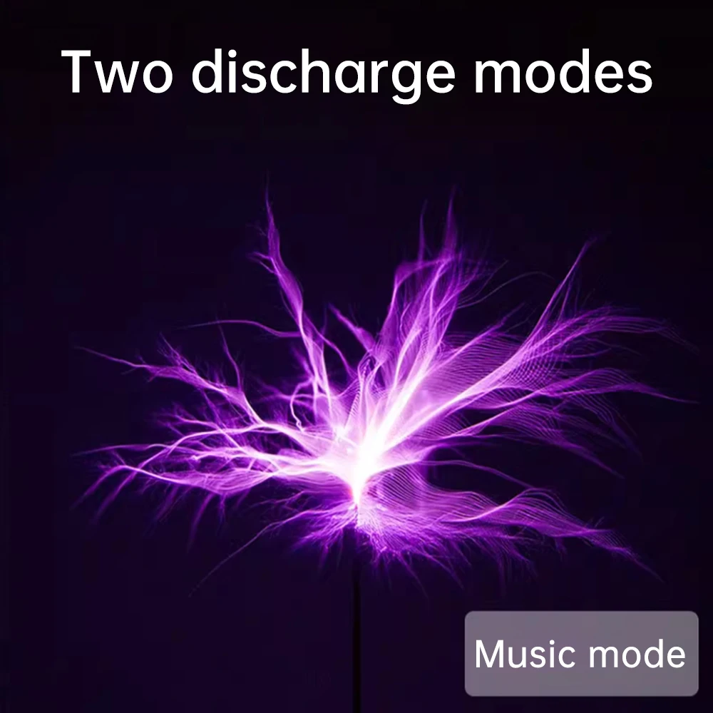 Bluetooth Dual Mode Music Tesla Coil Box - Artificial Touchable Lightning Scientific Experiment Kit with Audio Input
