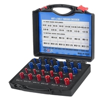 Nut And Bolt Thread Checker - 26PCS(14 Inch & 12 Metric) Identifier Gauge Set Bolt Sizing Gauges