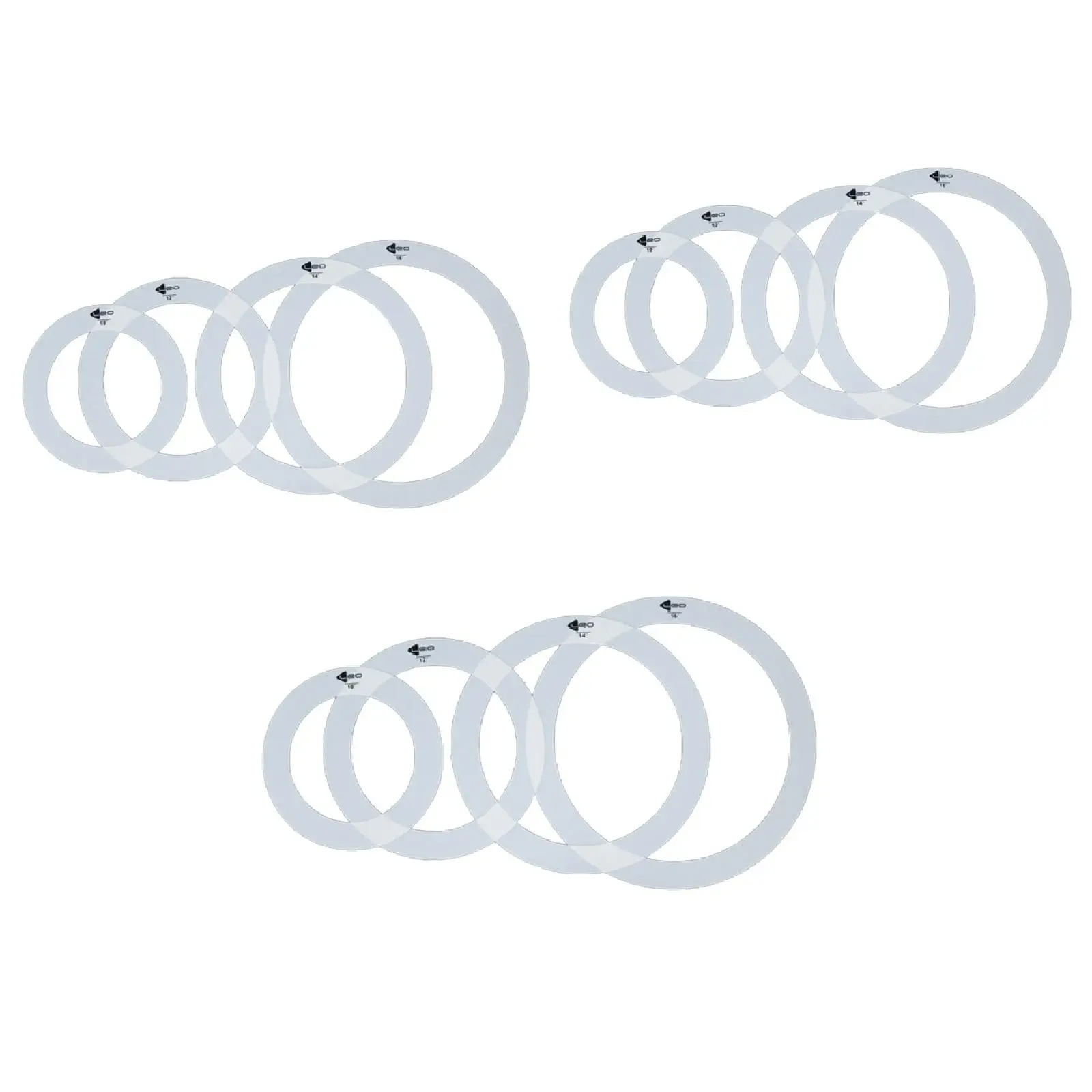 Anelli muti per tamburo smorzante da 4 pezzi, facili da usare, accessori pratici Parti per batteria Robusti silenziatori per batteria professionali