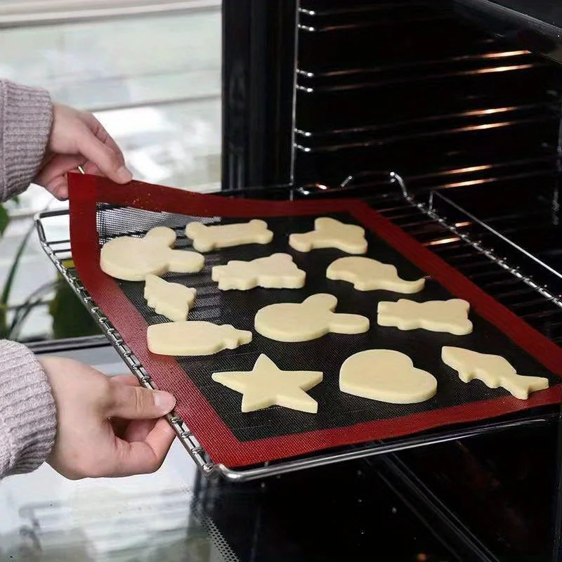 

30X40cm Silicone Grill Mat Baking Tray Breathable Cookie Bread Mat Oven Microwave High Temperature Baking Kitchen Tools