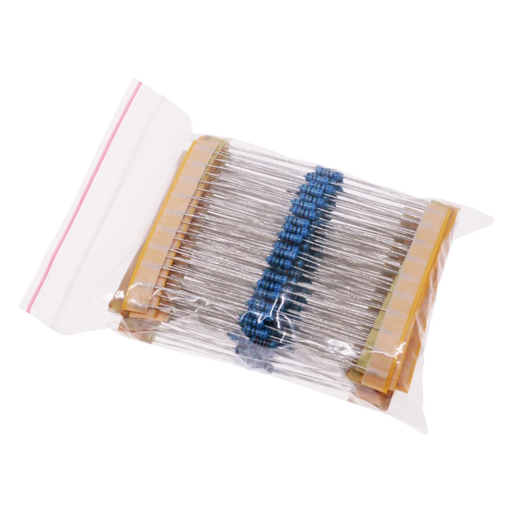 Imagem -02 - Resistência Metal Film Resistor Pack Sortidas Kit 30 Tipos 1k 10k 100k 220ohm 1m Resistores 4w 300 Pcs Conjunto 600 Peças Grupo