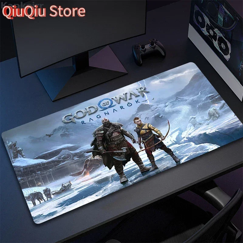 

Большой коврик для мыши G-God of War, офисные аксессуары, коврик для клавиатуры, коврик для мыши, компьютерный шкаф, настольный коврик, резиновый нескользящий коврик для мыши в стиле аниме