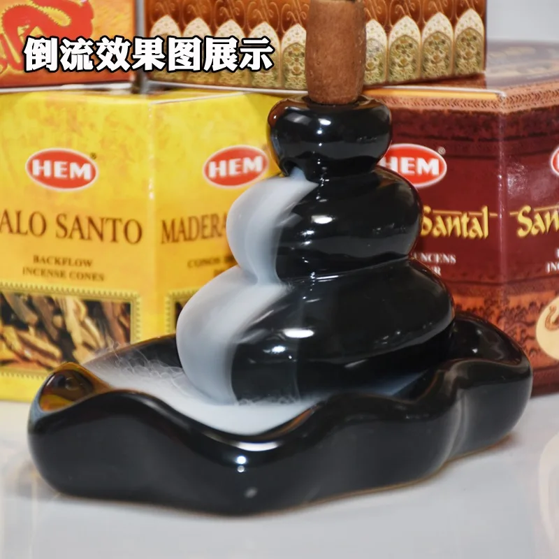 Backflow incense HEM India imported sandalwood white sage musk holy wood floral indoor tower incense soothing spirit