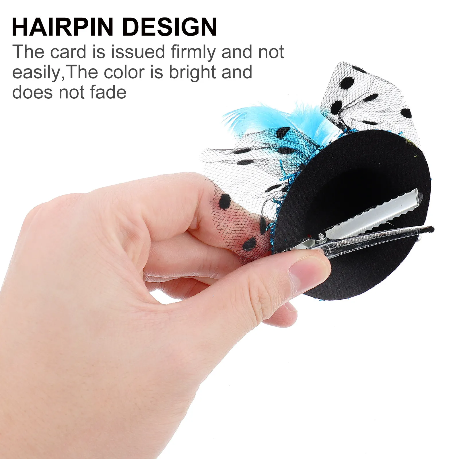 

10Pcs Barrette Hair Clips Stylish Shining Hat Design for Girls Dress Matching Elegant Party Hair Accessories