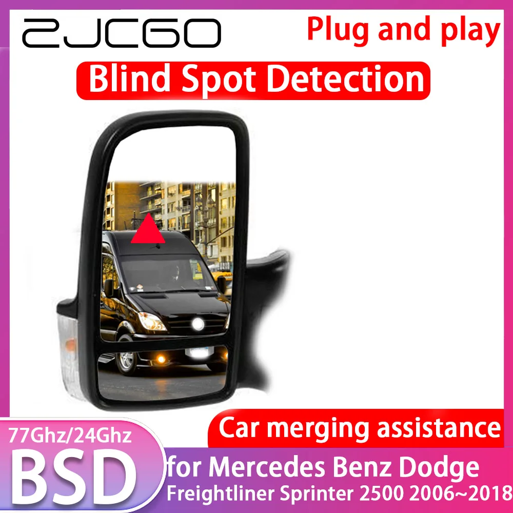 

ZJCGO for Mercedes Benz Dodge Freightliner Sprinter 2500 Blind Spot Detection Car BSD System Driving Warning Radar Alert Mirror