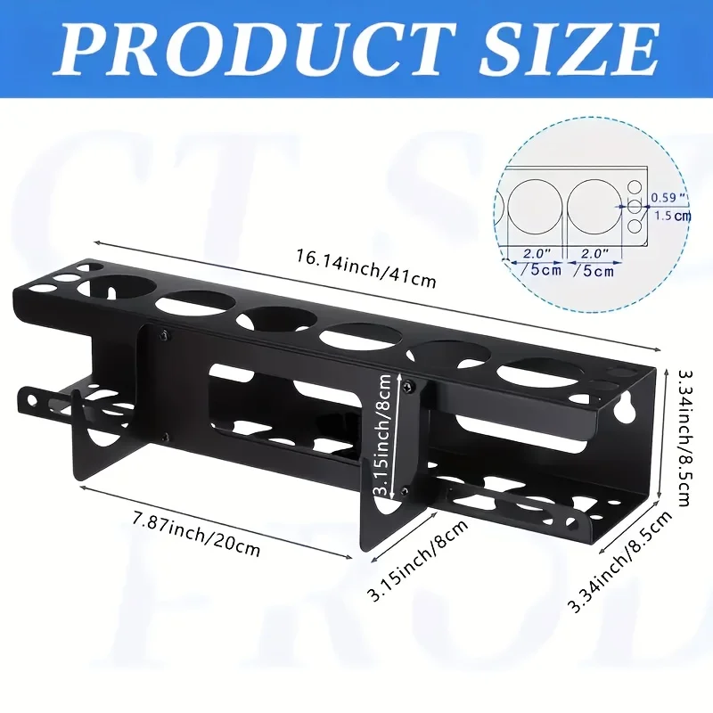 Heavy Metal Joint Filler Gun And Pipe Rack Organizer Wall Mounted With Groove Rack Used For Storing Joint Filler Gun