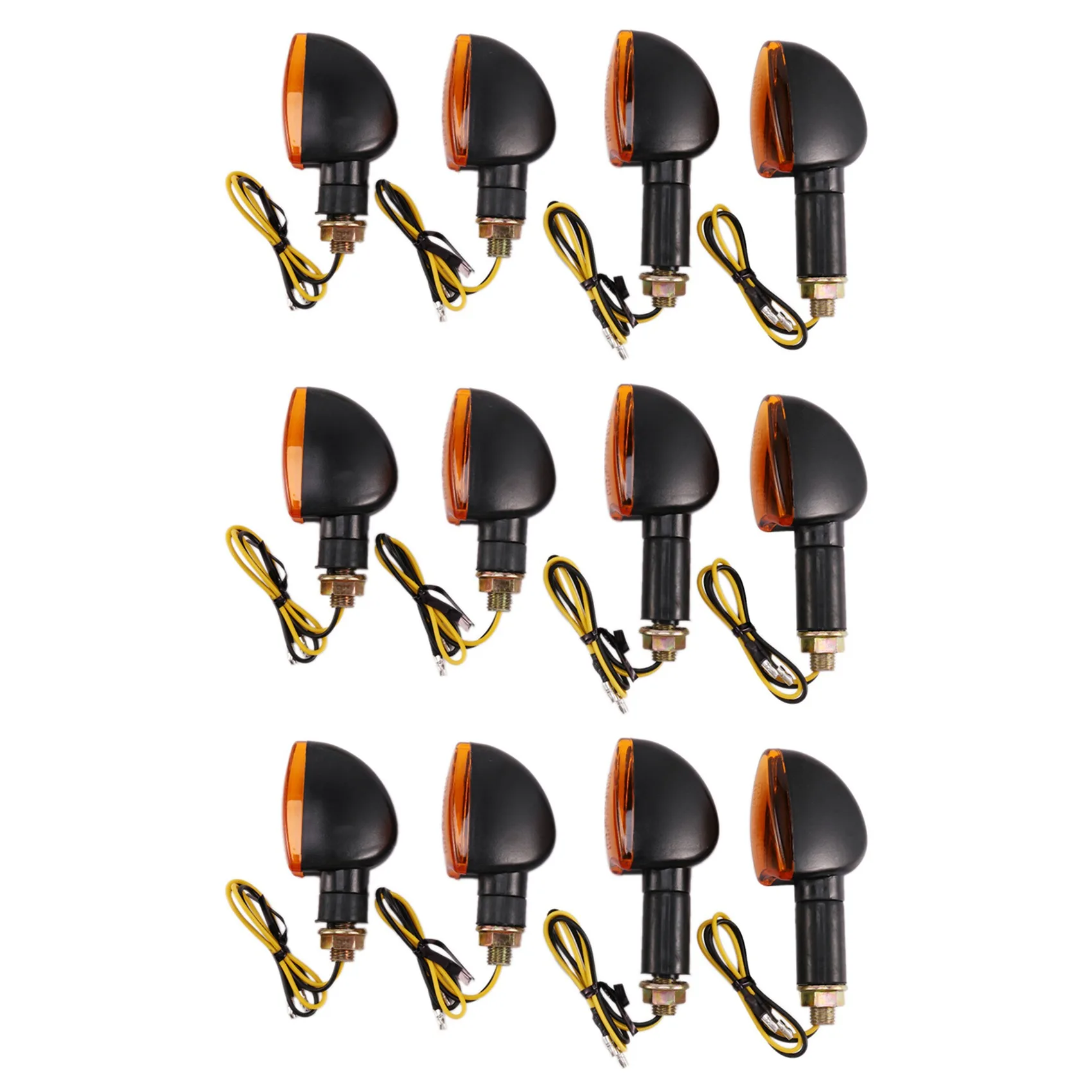 Compact 6X Universal 12V Motorcycle Turn Signal Indicator Light Front Back Flashing Halogen Light Blinker Flash For Honda
