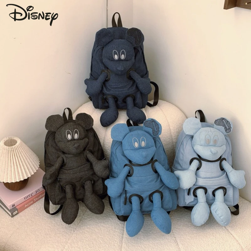 

Mickey New 3D Doll Backpack Fashionable High Quality Student Backpack Cartoon Lightweight Large Capacity Girl Travel Backpack