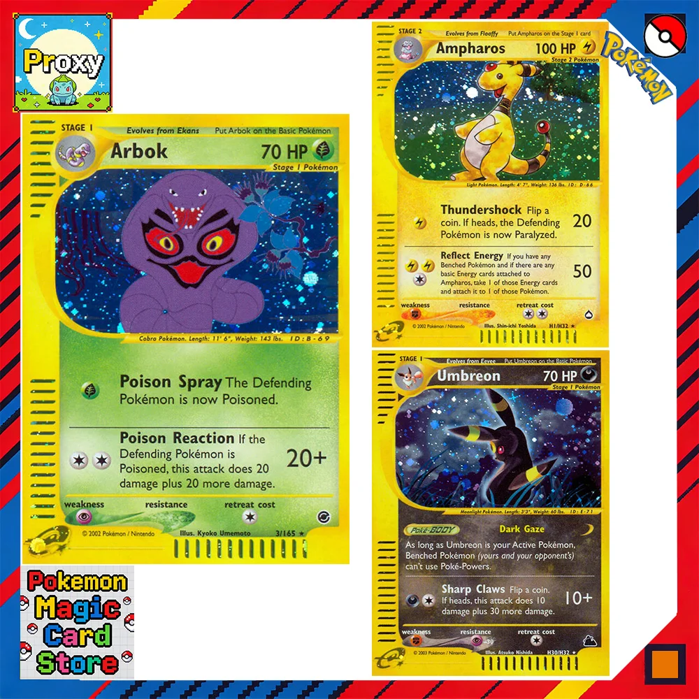 

Коллекционные карты Pokemon: Xatu, Arbok, Weezing, Zapdos, Ampharos, Azumarill, Vileplume, Victreebel, Cloyster (PTCG) – Настольные игры