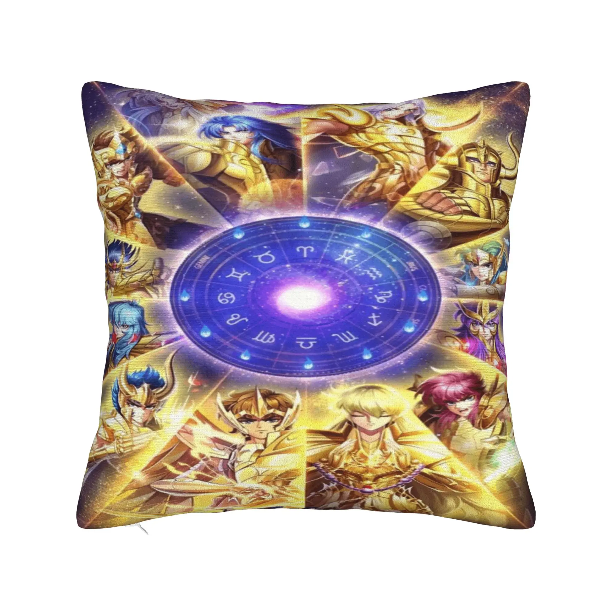 The Knights Pillow Case Saint Seiya Retro Trendy Pillow Cover Print Pillowcases For Chair Sofa Home Decor