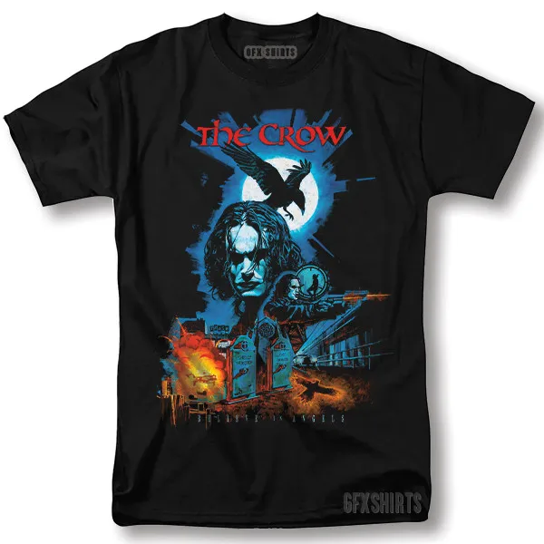 The Crow Shirt Movie Classic Retro Vintage Graphic Design T-Shirt
